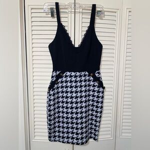 CBR Black and White Houndstooth Mini Dress